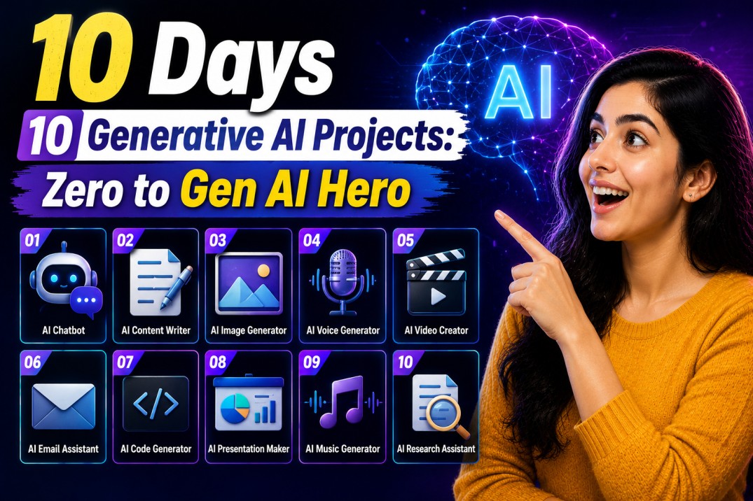 10 Days 10 Generative AI Projects: Zero to Gen AI Hero