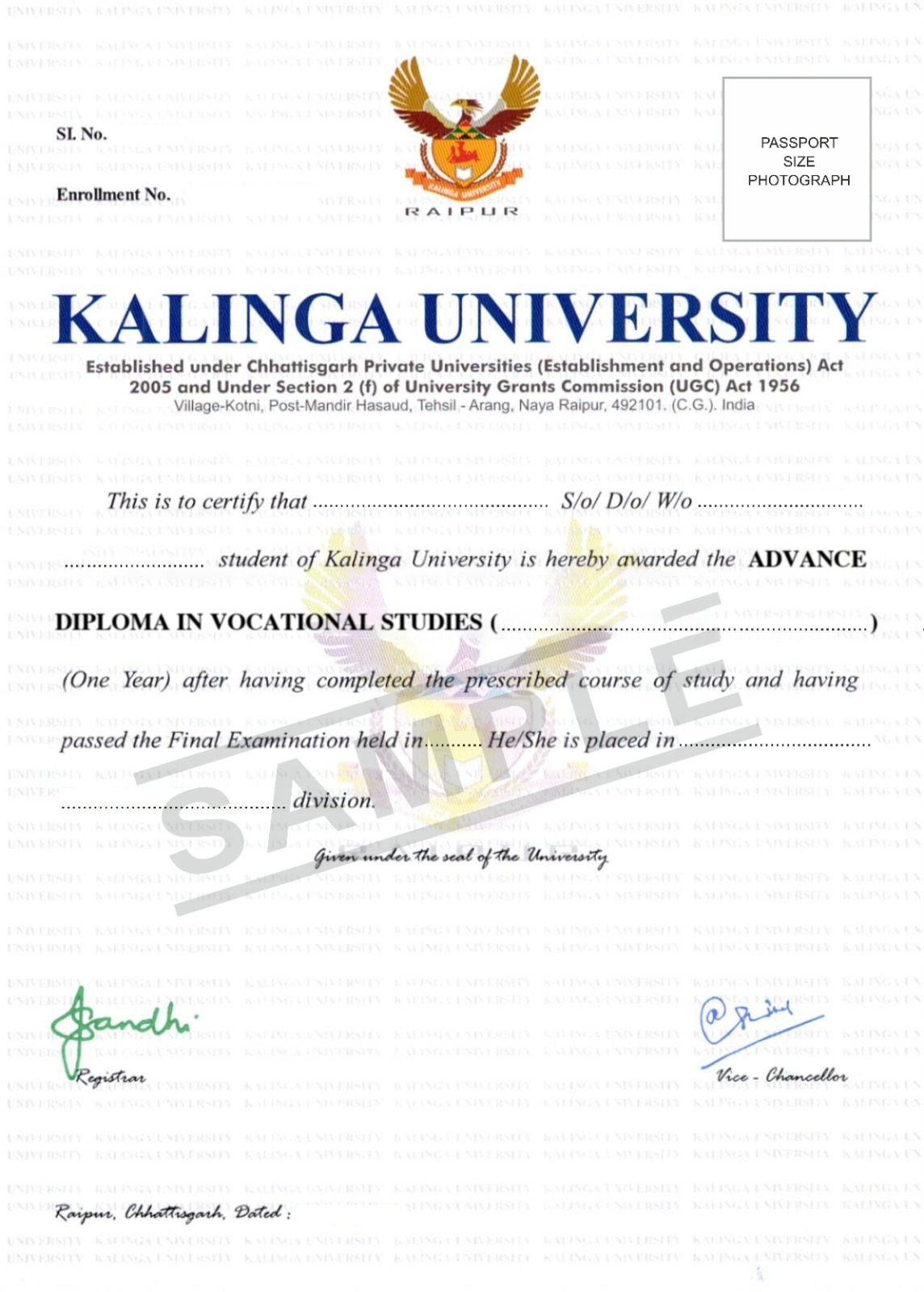 Kalinga University Sample