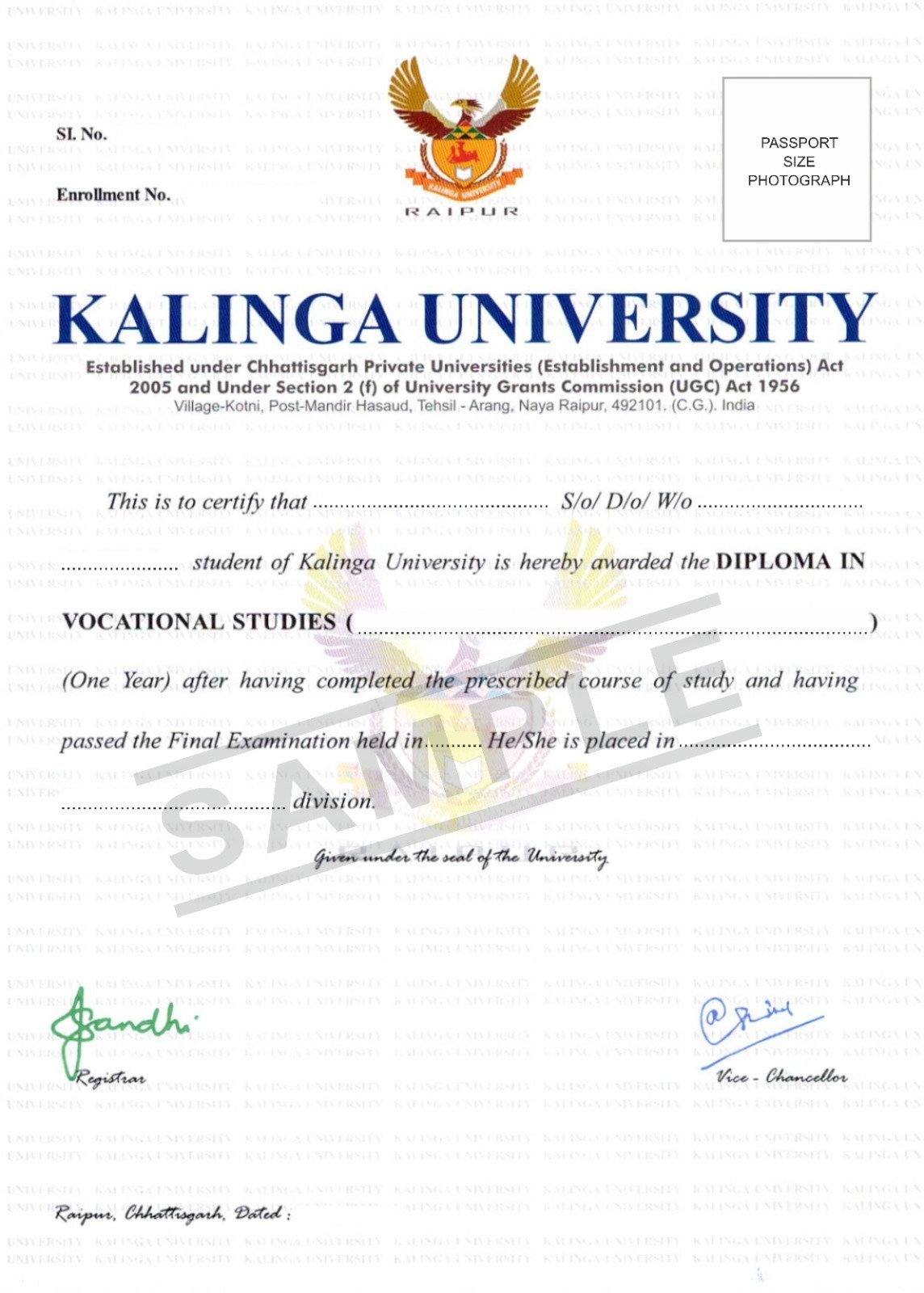 Kalinga University Sample