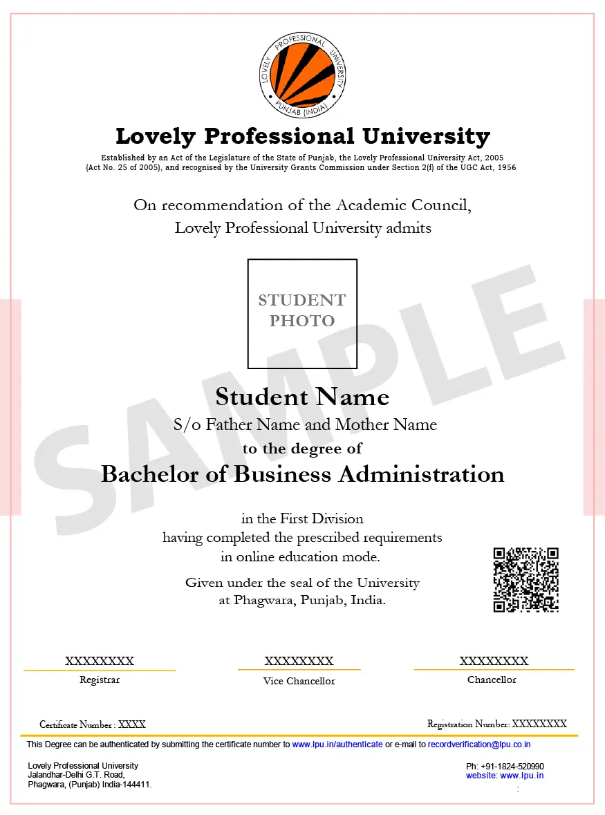Lovely Professional University Sample