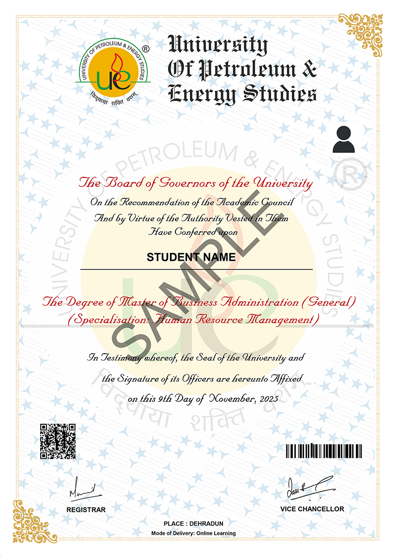 University of Petroleum and Energy Studies Sample